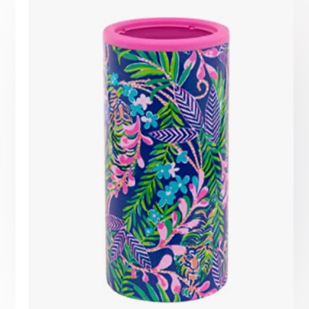NWT Lilly Pulitzer skinny can holder How You Like Me Prowl in box. Never opened